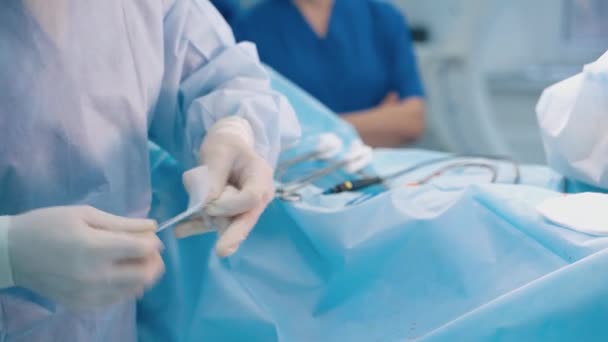Πλαστική Χειρουργική Επαγγελματίες Γιατροί Σύγχρονο Νοσοκομείο Κοιλιοπλαστική — Αρχείο Βίντεο