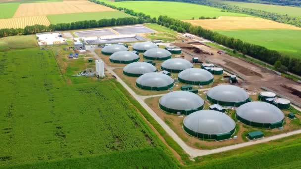Complesso Agricolo Serra Volo Sopra Piccolo Impianto Biogas Tra Natura — Video Stock