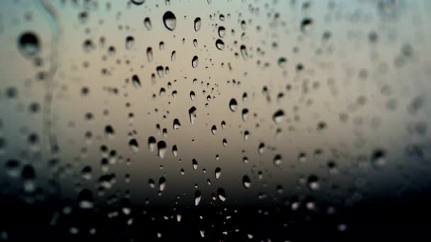 Rain Drops Glass Texture Rain Drops Black Background Water Droplets — Stock Video