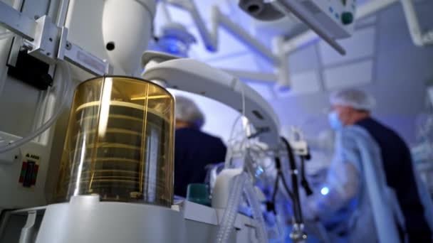 Ventilation Pulmonaire Artificielle Dans Salle Chirurgicale Appareils Médicaux Pour Poumons — Video