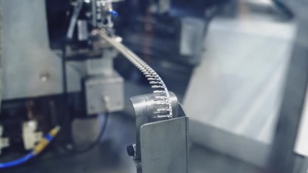Modern Kabelfabrik Processen För Tillverkning Kabelnät — Stockvideo