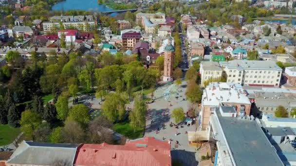 从上面看城市建筑 城市建筑的无人机图像 — 图库视频影像