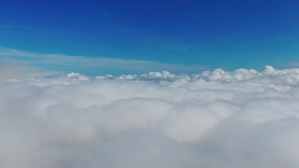 Blå Himmel Bakgrund Luftmoln Den Blå Himlen — Stockvideo