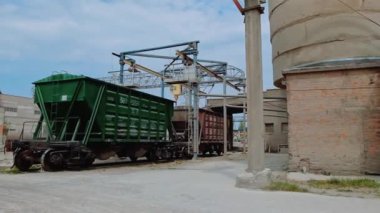 Taş ocağında ağır makineler var. Çalışan endüstriyel ekipman ve işleme fabrikası