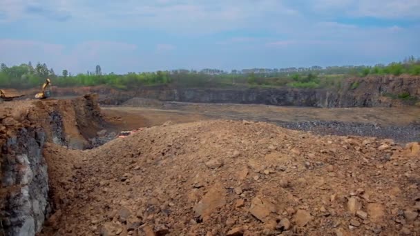Skladiště Sypkého Materiálu Profesionální Zařízení Pracující Důlní Výrobě — Stock video