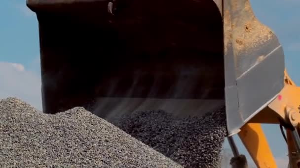加工工厂的石头 采石场的重型机械 — 图库视频影像