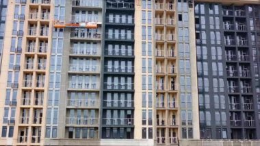 Modern büyük apartman. Kamu binasının havadan görüntüsü