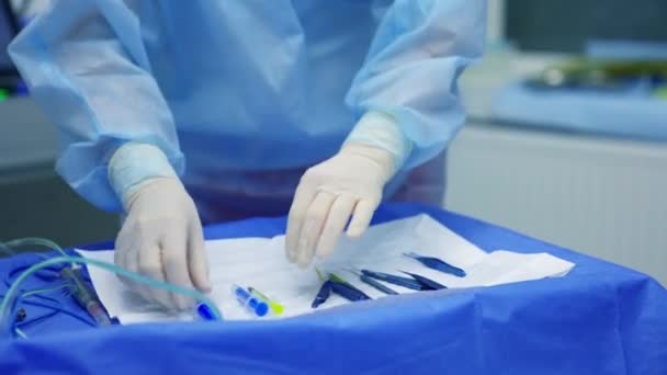 Details Zur Augenärztlichen Laseroperation Chirurgische Assistentin Bereitet Sich Auf Sehkorrektur — Stockvideo