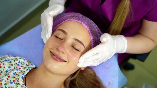 Massagem Facial Spa Massagem Facial Salão Beleza Spa Tratamentos Beleza — Vídeo de Stock