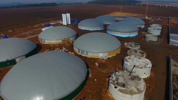 Nowoczesna Fabryka Produkcji Biopaliw Budowa Przyszłej Fabryki Produkcji Ekologicznej — Wideo stockowe