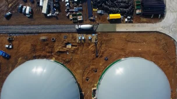 Ecologische Plantaardige Productie Het Veld Bouwzone Van Toekomstige Industriezone Biogas — Stockvideo