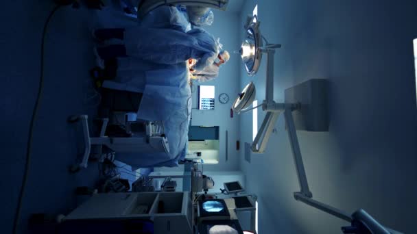 Équipement Moderne Dans Salle Opération Dispositifs Médicaux Pour Neurochirurgie Contexte — Video