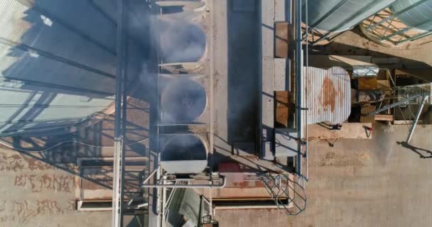 Venkovní Kovový Vzduchový Prach Nebo Kouřový Ventilační Systém Továrního Moderního — Stock video