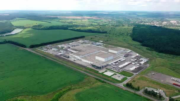 Luftaufnahmen Eines Großen Industriekomplexes Produktionsindustrie — Stockvideo