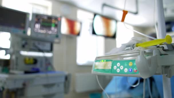 Medische Apparatuur Die Nodig Voor Chirurgische Operaties Doe Dicht Wazige — Stockvideo