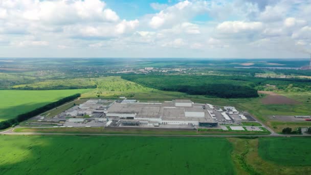 Zona Industrial Desde Arriba Imágenes Aéreas Gran Complejo Industrial — Vídeo de stock