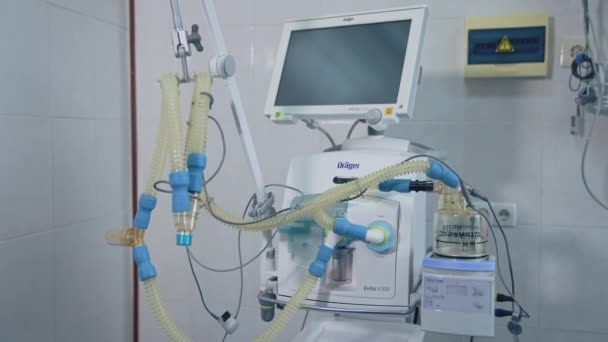 Ekipmanlı Rehabilitasyon Odası Genel Anestezi Altında Ameliyat Için Ekipman Hazırlığı — Stok video