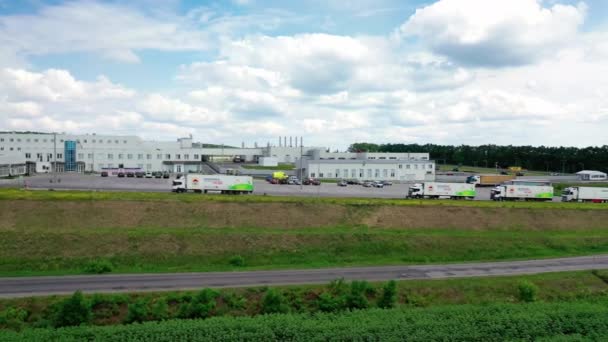 Widok Powietrza Obszar Przemysłowy Zdjęcie Drona Fabryki Przemysłowej — Wideo stockowe