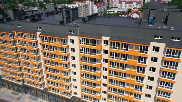 Aerial View City Residential Area Aerial View New High Rise — Stock Video