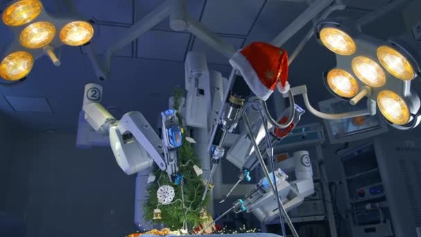 Medicinsk Robot Vinci För Operation Kirurg Medicinsk Robot Vinci Kirurgi — Stockvideo