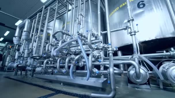 Mekanisme Besar Untuk Produk Susu Mekanisme Yang Sangat Canggih Untuk — Stok Video