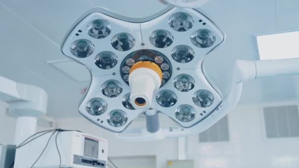 Chirurgická Světla Zdravotnické Vybavení Operačním Sále Moderní Lékařská Lampa Klinice — Stock video