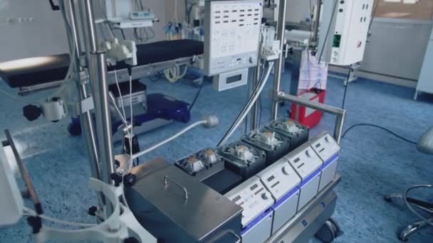 Equipamentos Cirúrgicos Contemporâneos Clínica Dispositivos Médicos Para Cirurgia Sala Cirurgia — Vídeo de Stock