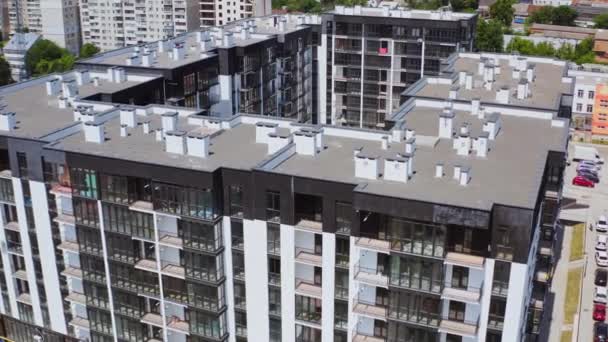 Complexo Urbano Moderno Com Parque Infantil Voo Sobre Alto Complexo — Vídeo de Stock