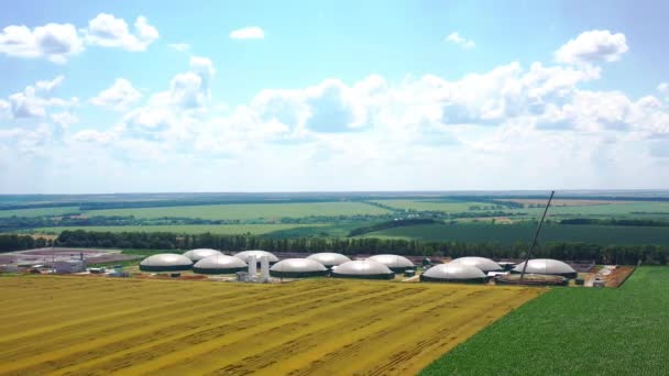 Nouvelle Usine Pour Les Technologies Biogaz Sur Terrain Réservoirs Modernes — Video
