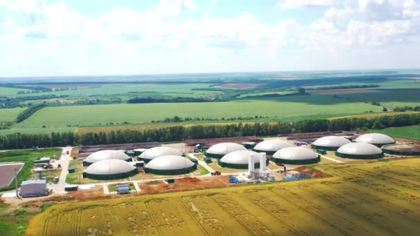 Νέο Γεωργικό Σύμπλεγμα Για Την Παραγωγή Βιοαερίου Καινοτόμες Εγκαταστάσεις Βιοαερίου — Αρχείο Βίντεο