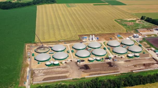 Новый Сельскохозяйственный Завод Биогаза Тепличный Комплекс Оснащен Собственным Биогазом Производства — стоковое видео