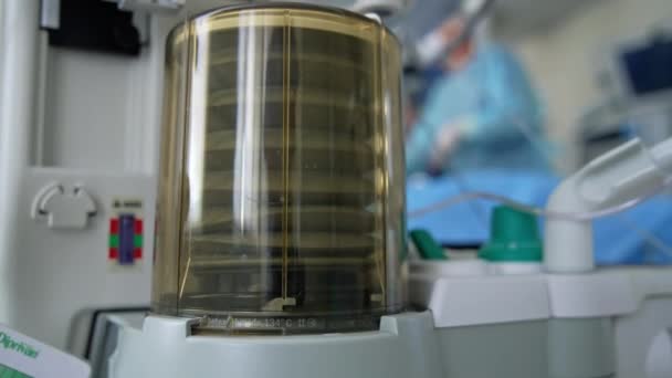Mecanismo Ventilación Pulmonar Artificial Movimiento Ventilador Médico Unidad Cuidados Intensivos — Vídeo de stock