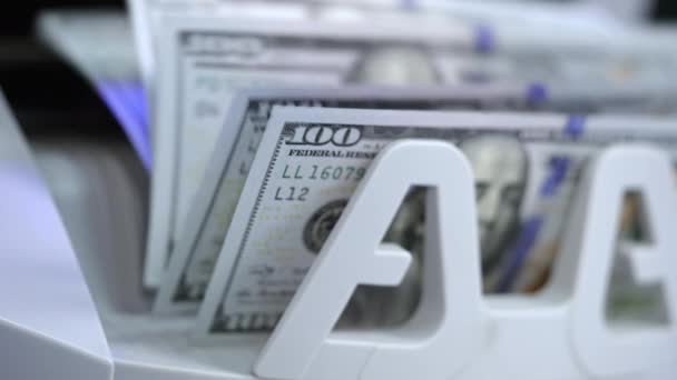 Geldzählgeräte Für Die Berechnung Von Papiergeld Automatischer Mechanismus Für Finanzgeschäfte — Stockvideo