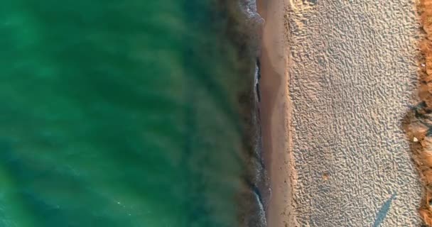 Vista Aérea Hermosos Paisajes Marinos Costa Del Océano Vista Dron — Vídeos de Stock