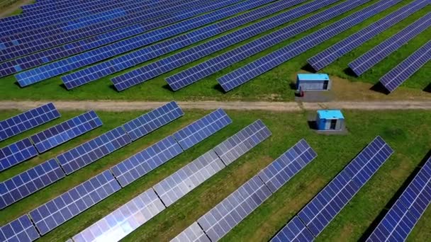 Paisajes Industriales Modernos Energía Solar Energía Fotovoltica Eléctrica Alternativa — Vídeos de Stock