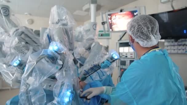 Moderní Operační Systém Pracuje Oddělení Nouzové Sterilní Technologie Zařízení — Stock video