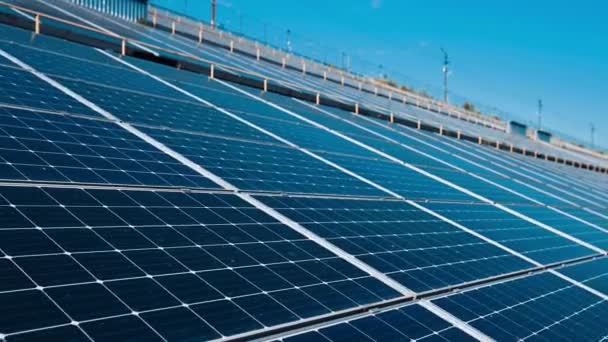 Energía Solar Ambiental Fotovoltica Tecnologías Energía Solar Generación Alternativa Electricidad — Vídeo de stock