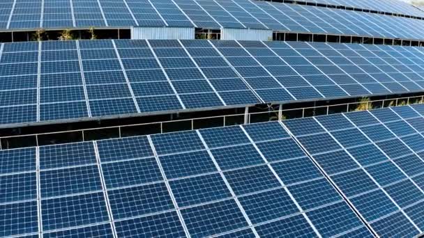 Zelená Technologie Sluneční Baterie Moderní Fotovoltická Solární Obnovitelná Baterie — Stock video