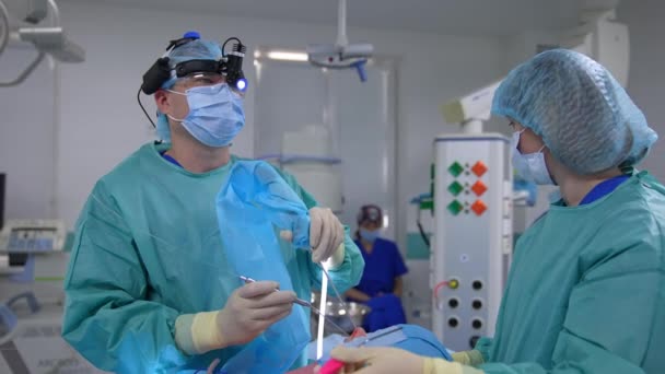 Neurochirurgia Trattamento Sanitario Operazione Medica Ospedaliera Professionale — Video Stock