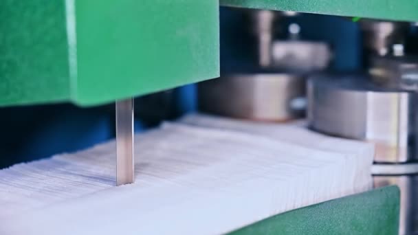 Lembaran Selulosa Otomatis Untuk Membuat Popok Teknologi Conveyor Gulungan Besar — Stok Video