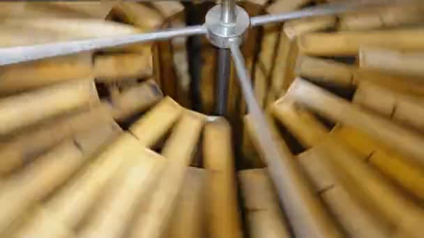 Centrifugen Spinner Honning Til Dryppe Væk Fra Cellerne Specielle Apparater – Stock-video