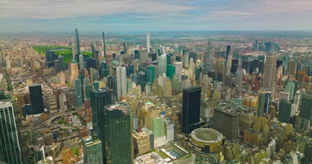 Vista Panorâmica Sobre Arquitetura Deslumbrante Nova York Fabulosos Arranha Céus — Vídeo de Stock