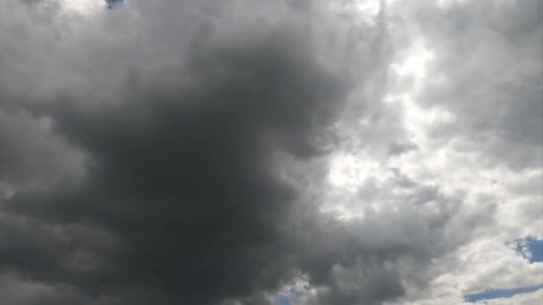 Nubi Cumulo Grigio Che Coprono Cielo Paesaggio Nuvoloso Opaco Che — Video Stock