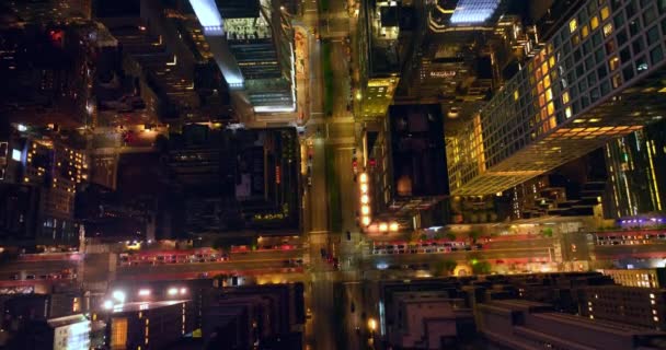 Wide Roads Crossing Outlining Beautiful Buildings Wonderful Urban City Filled — Stock Video