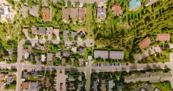 Vista Soleada Hermosa Acogedora Ciudad Estados Unidos Imágenes Drones Sobre — Vídeos de Stock
