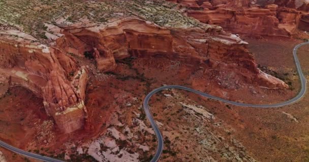 Red Hatalmas Sziklák Zion Nemzeti Park Utah Usa Hullámos Kering — Stock videók