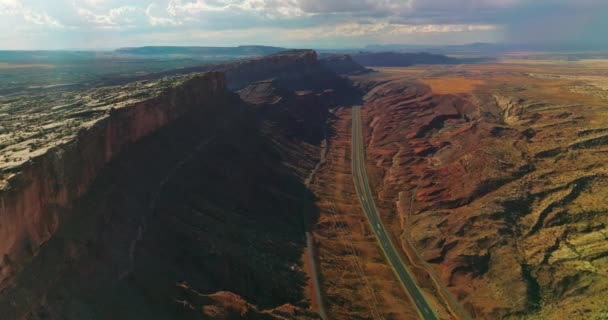 Nydelig Natur Fjellandskap Zion National Park Utah Usa Motorveier Krysser – stockvideo
