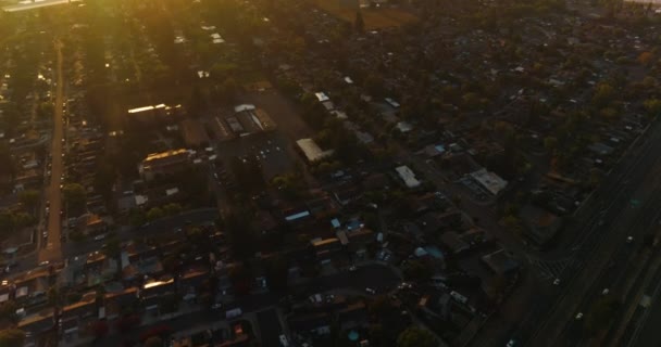 Cidade Napa Califórnia Eua Pôr Sol Vasto Panorama Urbano Contra — Vídeo de Stock