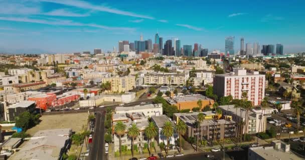 Amazing Bright Sunny Picture Los Angeles California Usa Drone Rising — Stock Video