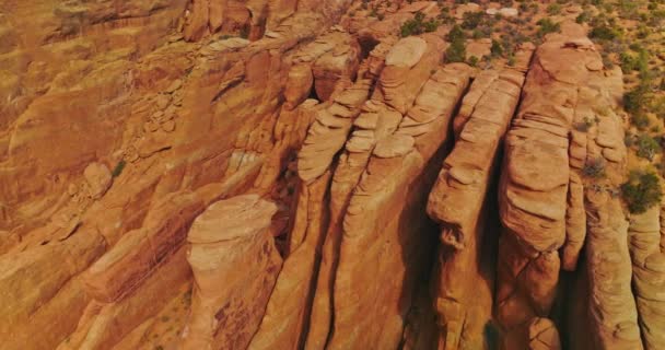 Geológiai Alakzat Arches Nemzeti Park Utah Usa Csodálatos Csupasz Kerek — Stock videók